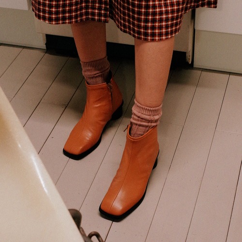 Square ankle boots  Caramel