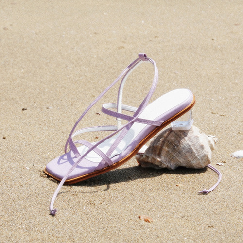 Flip-flop strap sandals [가죽스트랩포함] Lilac