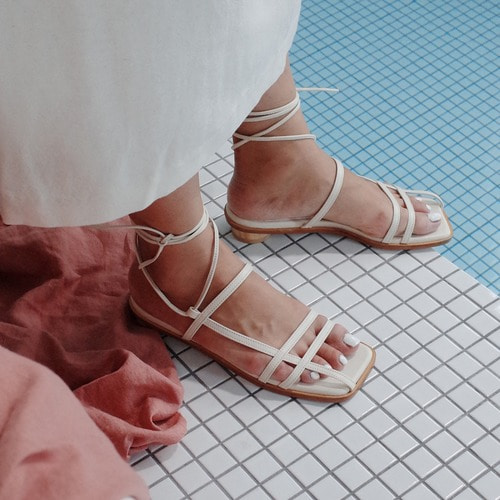 two way strap sandals Ivory