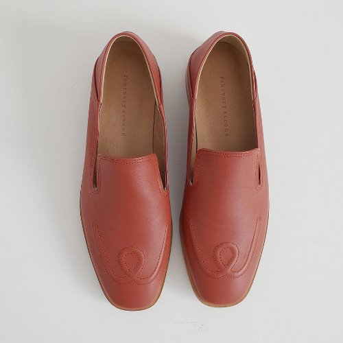 Embo stitches loafers  Red brick